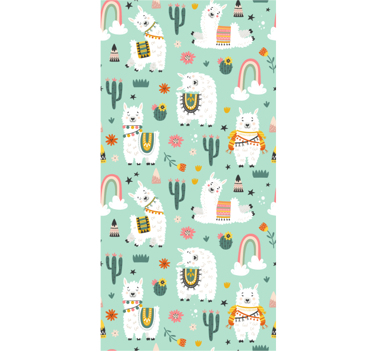 Estor enrollable infantil arcoíris y cactus - TenVinilo