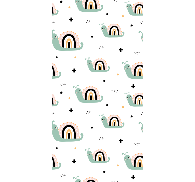 Estor enrollable infantil con caracoles arcoíris - TenVinilo