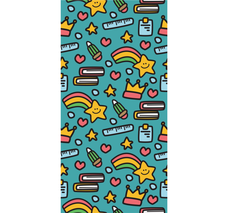 Estor enrollable infantil patrón infantil kawaii - TenVinilo