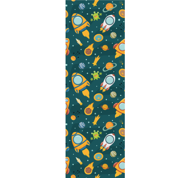 Estor enrollable infantil nuevo planeta con aliens divertidos - TenVinilo