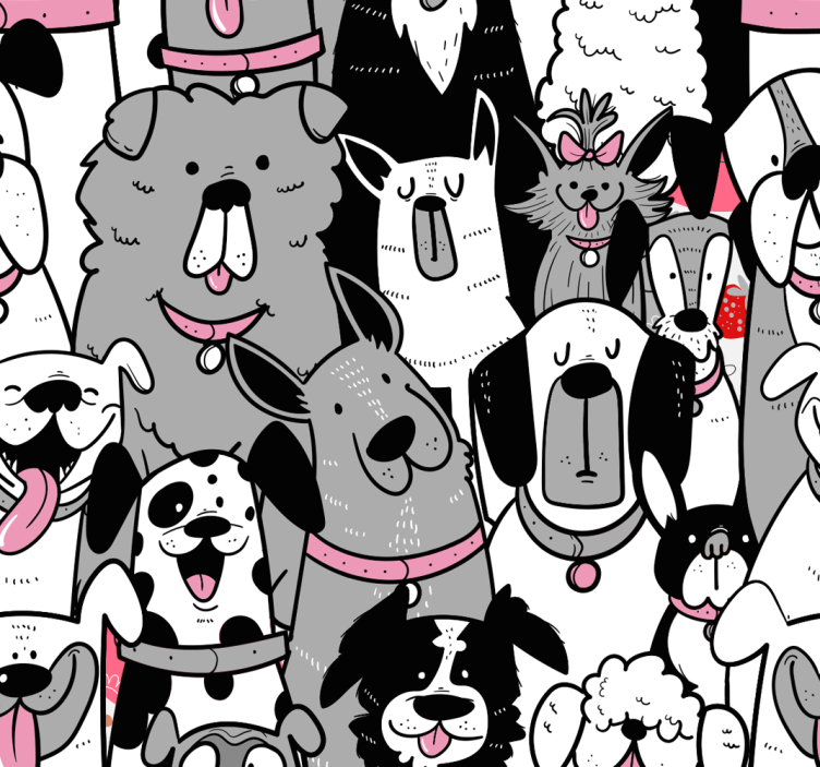 Estor enrollable infantil perro con contornos - TenVinilo