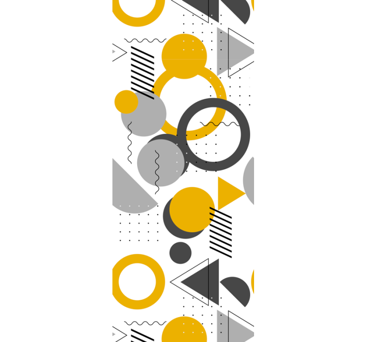 Estores enrollable oficina patrón geométrico retro sin costuras - TenVinilo