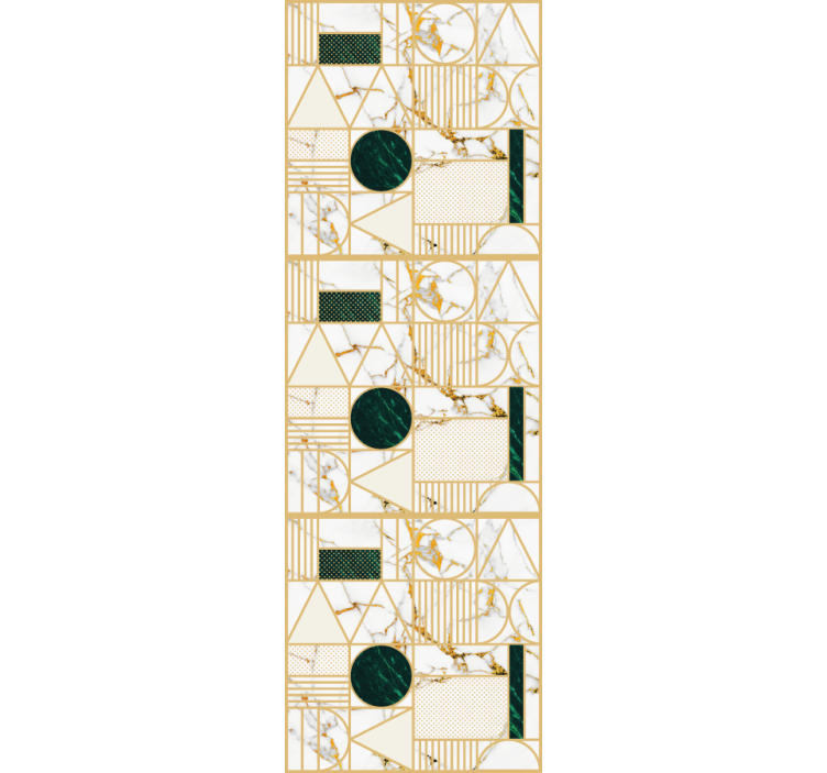 Estores enrollable oficina mármol blanco geométrico - TenVinilo