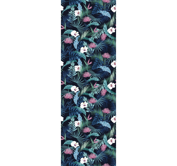 Estores enrollable oficina plantas exóticas en hojas - TenVinilo