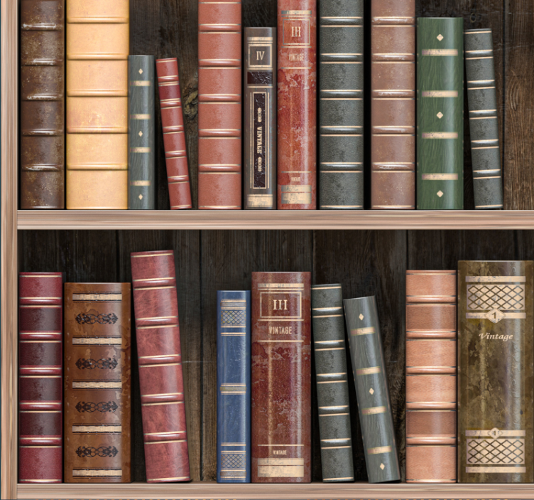 Estores enrollable oficina libros de biblioteca - TenVinilo