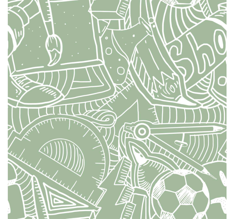 Estor enrollable juvenil tiza escolar verde - TenVinilo