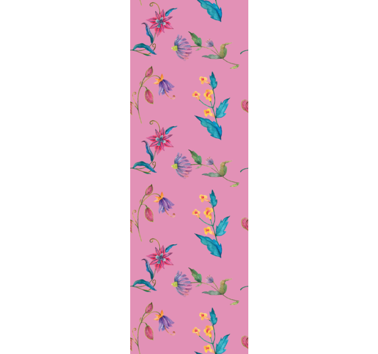 Estor enrollable juvenil jardín dibujado ecléctico - TenVinilo