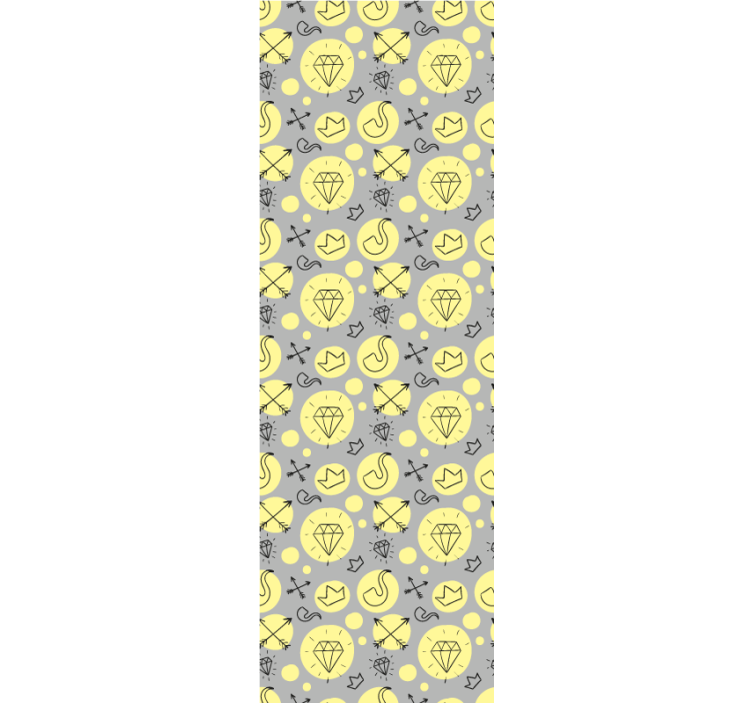 Estor enrollable juvenil graffiti diamantes y coronas - TenVinilo