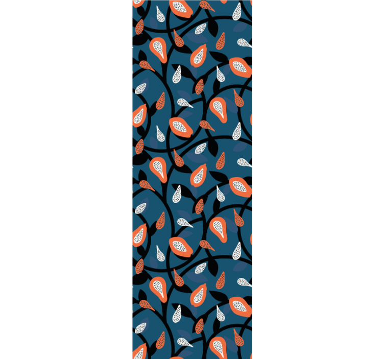 Estor enrollable juvenil papaya y plantas - TenVinilo