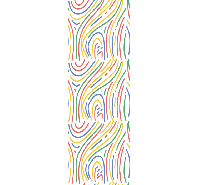 Estor enrollable moderno líneas coloridas sobre fondo blanco - TenVinilo