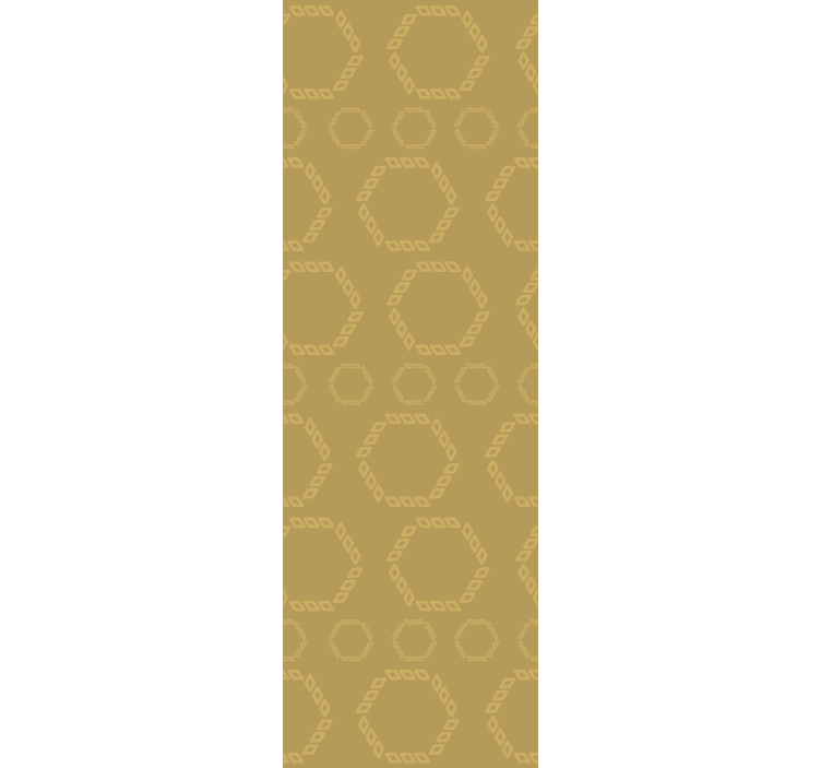 Estor enrollable moderno patrones hexagonales dorados - TenVinilo