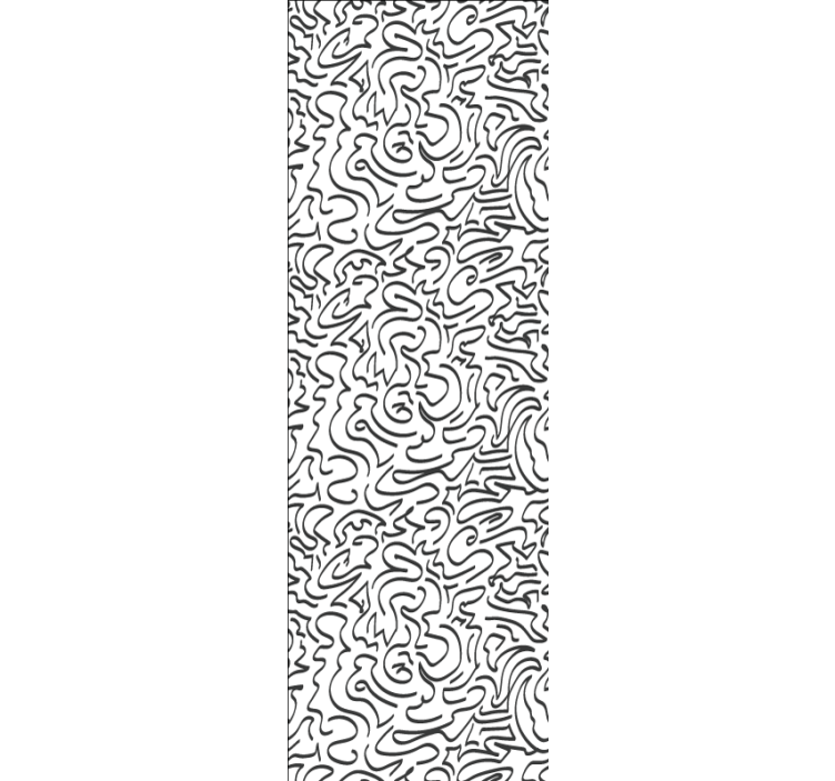 Estor enrollable moderno garabatos inspirados en el viento - TenVinilo