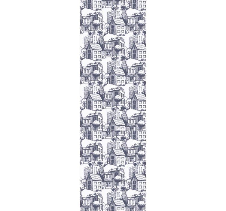 Estor enrollable moderno patrón vintage ciudad - TenVinilo