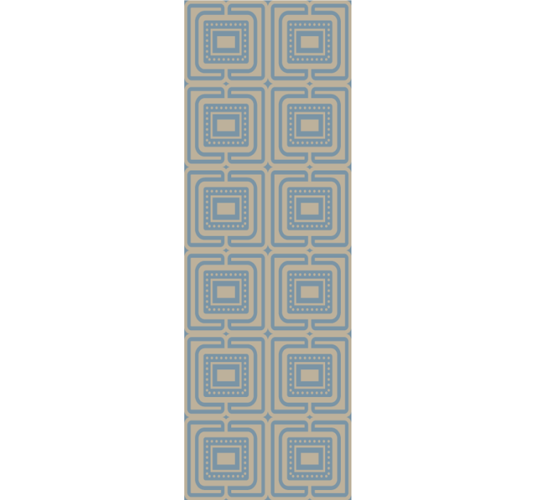 Estor enrollable moderno cuadrados bronce y azul oscuro - TenVinilo