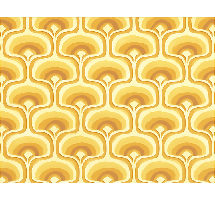 Estor enrollable amarillo patrón retro amarillo - TenVinilo