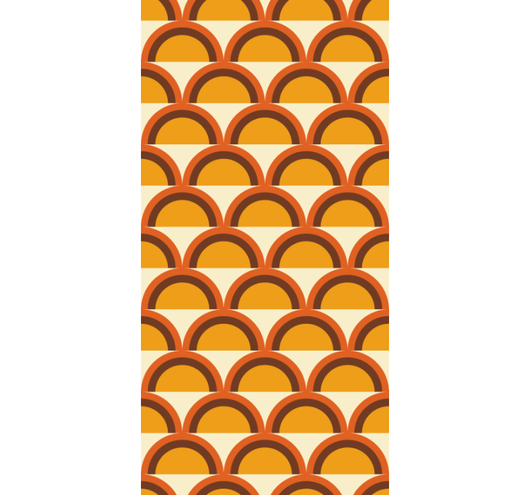 Estor enrollable amarillo arcos retro atardecer 70s - TenVinilo