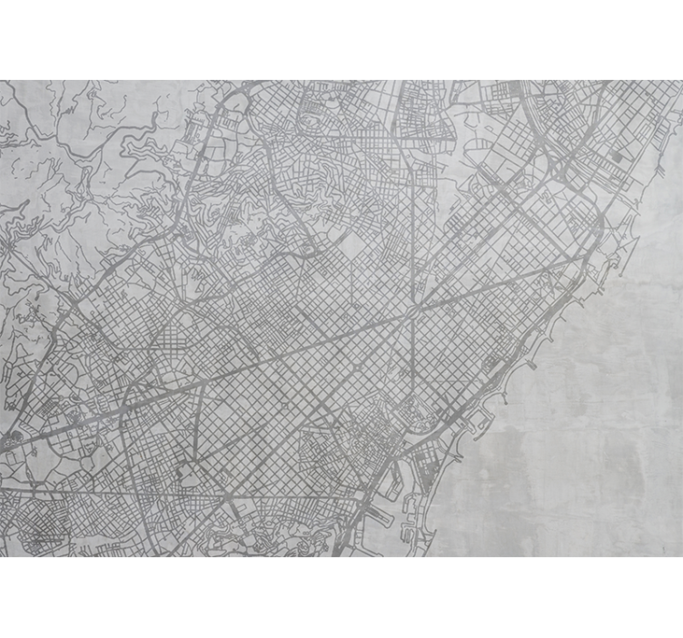 Estor enrollable cocina mapa de la ciudad de barcelona - TenVinilo