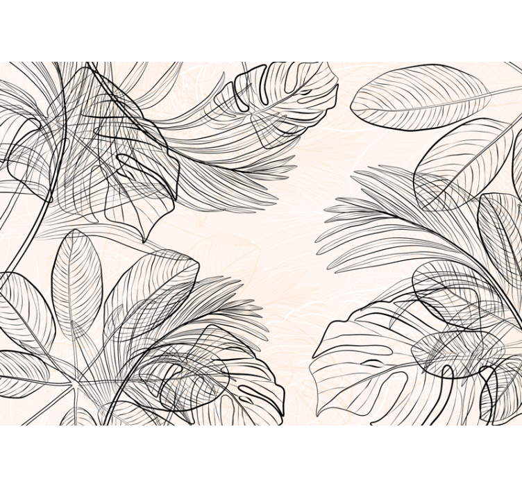 Estor enrollable cocina formas de hojas delgadas cálidas - TenVinilo