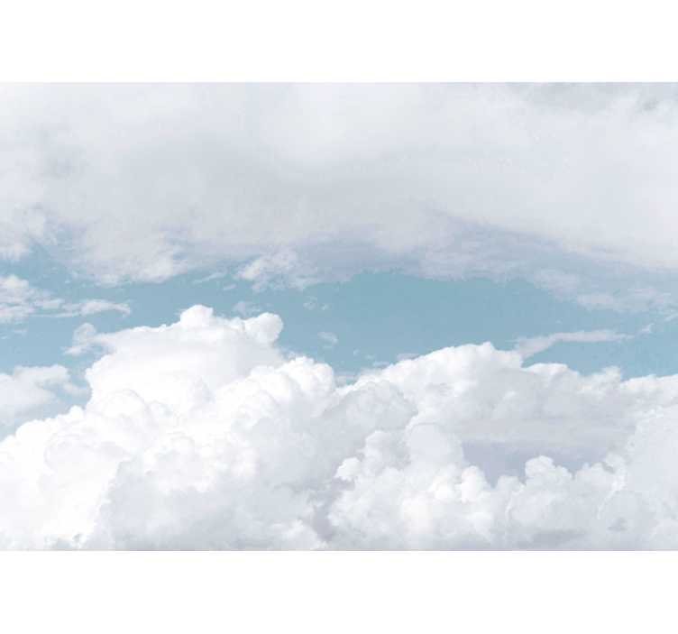 Estor enrollable blanco nubes esponjosas - TenVinilo