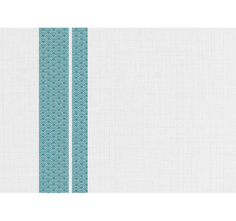 Estor enrollable blanco rayas azules minimalistas - TenVinilo