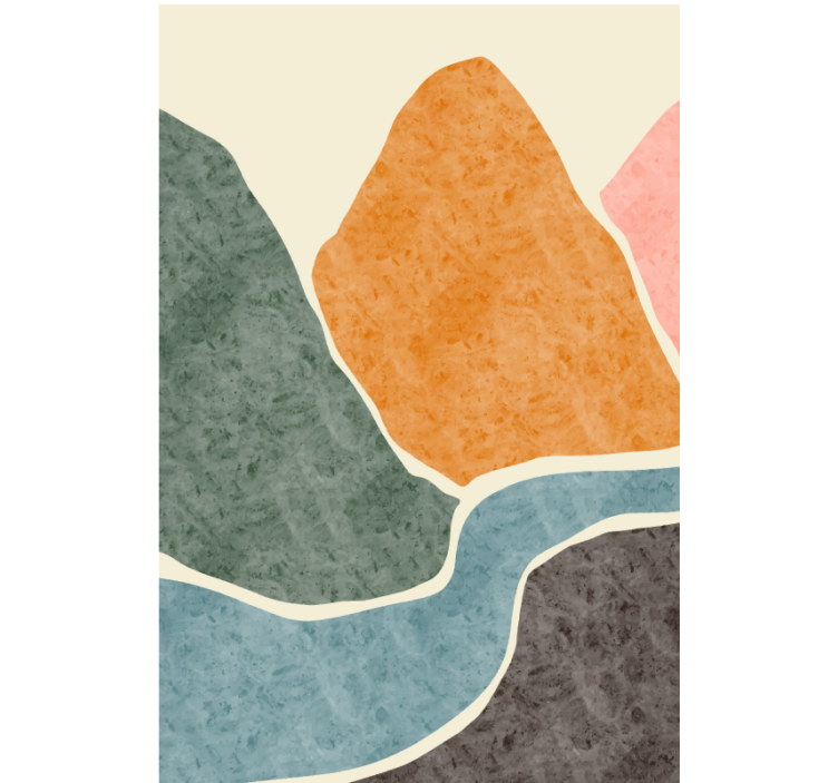 Estor enrollable salón pintura moderna abstracta - TenVinilo