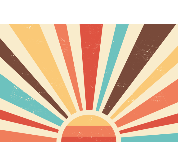 Estor enrollable salón atardecer vintage abstracto - TenVinilo