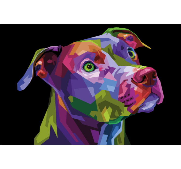Estor enrollable salón perros pitbull multicolor - TenVinilo