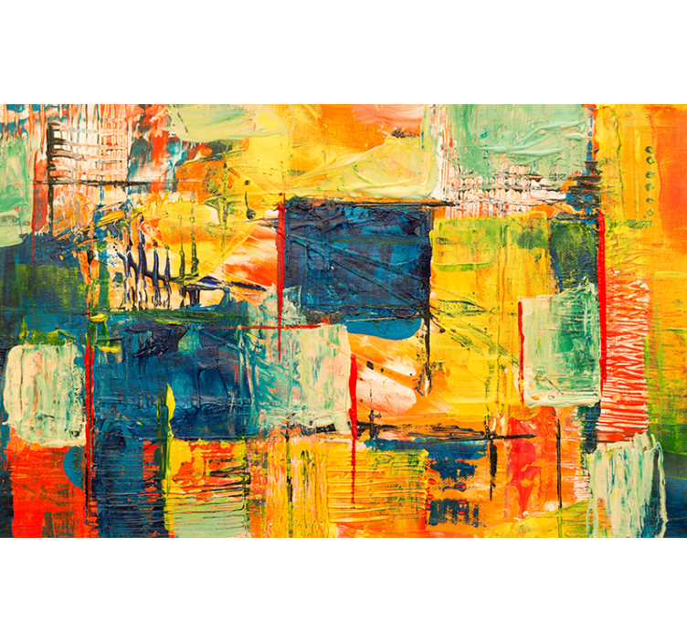 Estor enrollable salón mosaico colorido - TenVinilo