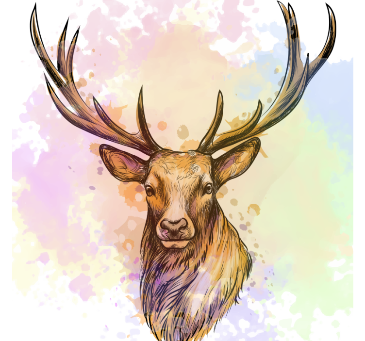 Estor enrollable salón salpicadura de pintura ciervo - TenVinilo