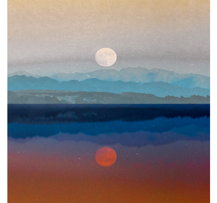 Estor enrollable salón diseño hermosa luna espacial - TenVinilo