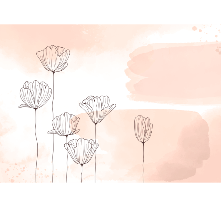 Estor enrollable salón flores en línea - TenVinilo