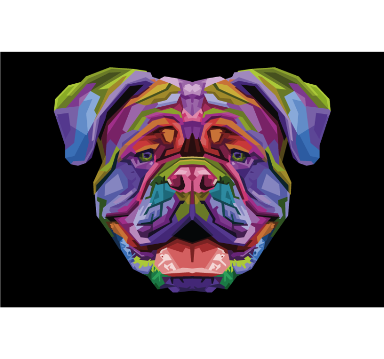 Estor enrollable salón perros modernos a todo color - TenVinilo