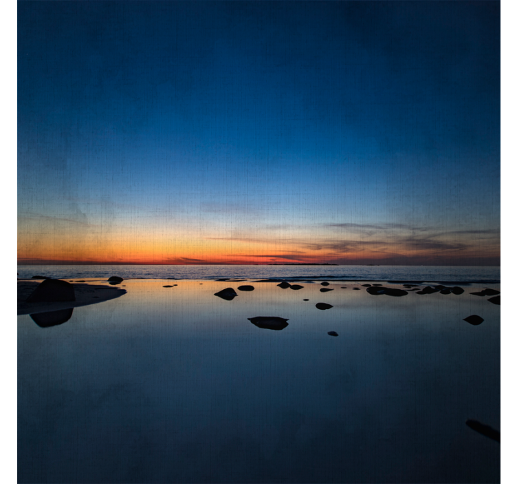 Estor enrollable salón atardecer nórdico en el mar - TenVinilo