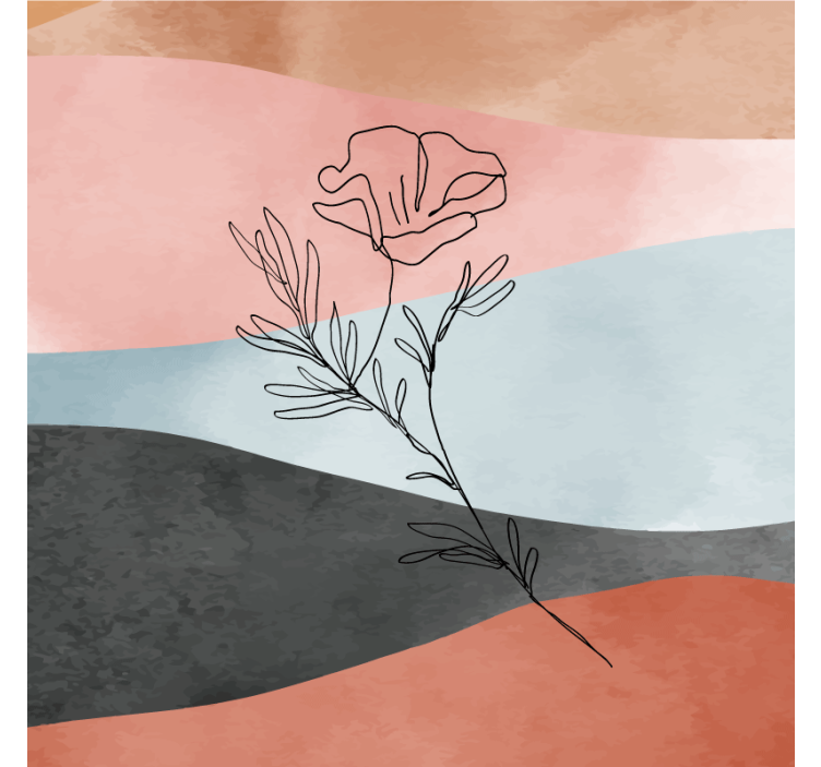 Estor enrollable salón pintura abstracta acuarela - TenVinilo