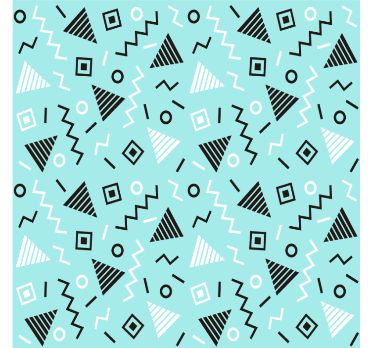 Estor enrollable salón patrón estilo memphis 80s - TenVinilo