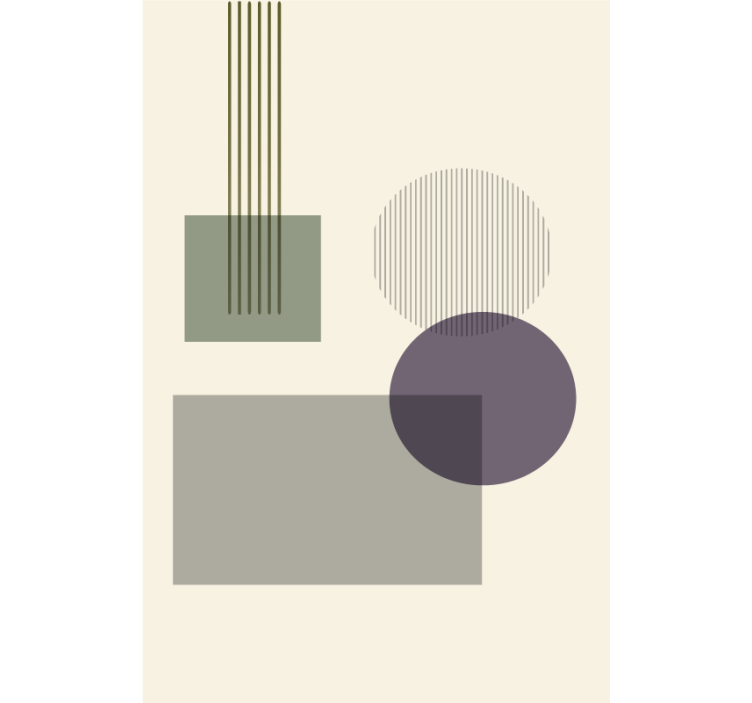 Estor enrollable salón formas geométricas suaves - TenVinilo