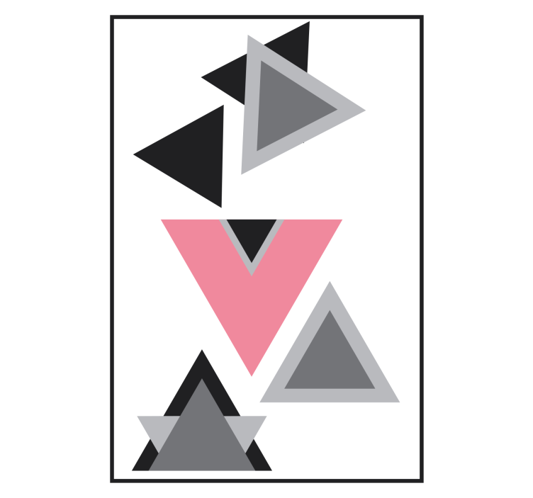 Estor enrollable salón arte abstracto triángulos - TenVinilo