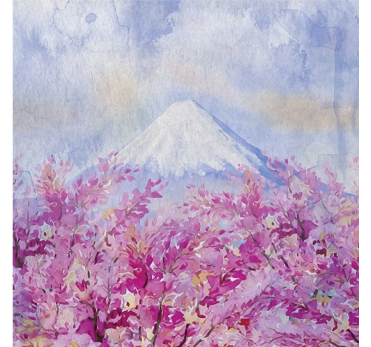 Estor enrollable salón paisaje de cerezos - TenVinilo