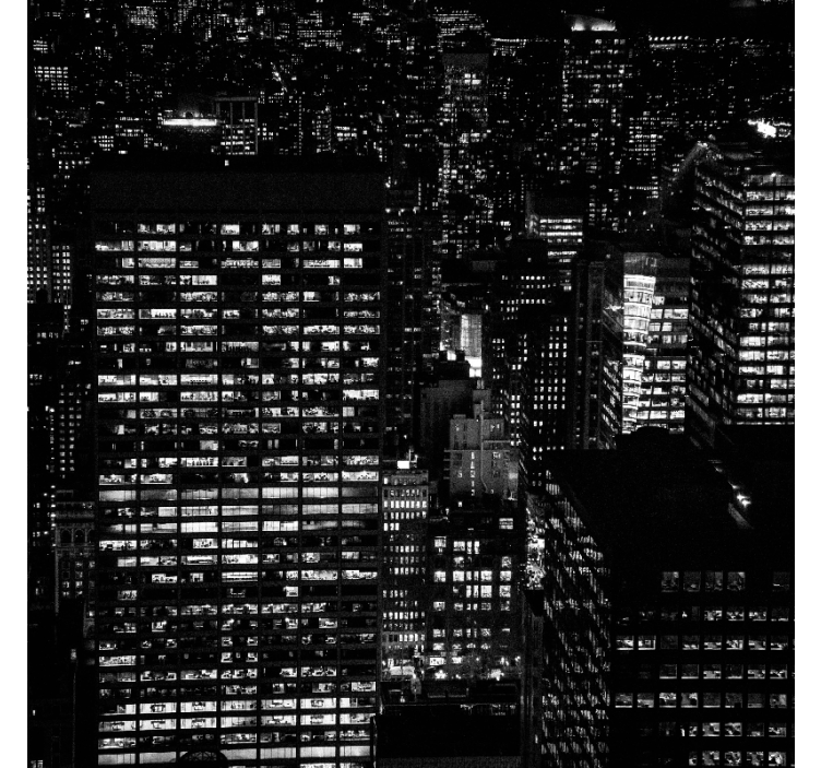 Estor enrollable salón ciudad - TenVinilo