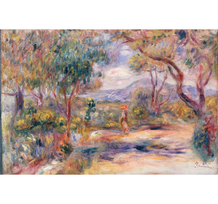 Estor enrollable salón paisaje de un pueblo en francia - TenVinilo