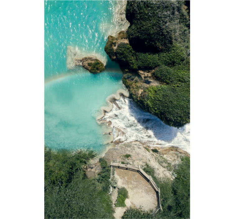 Estor enrollable salón conexión de lago y mar - TenVinilo