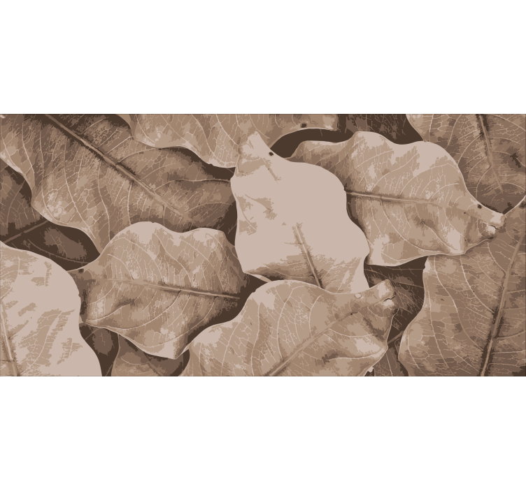 Estor enrollable salón hojas secas beige - TenVinilo