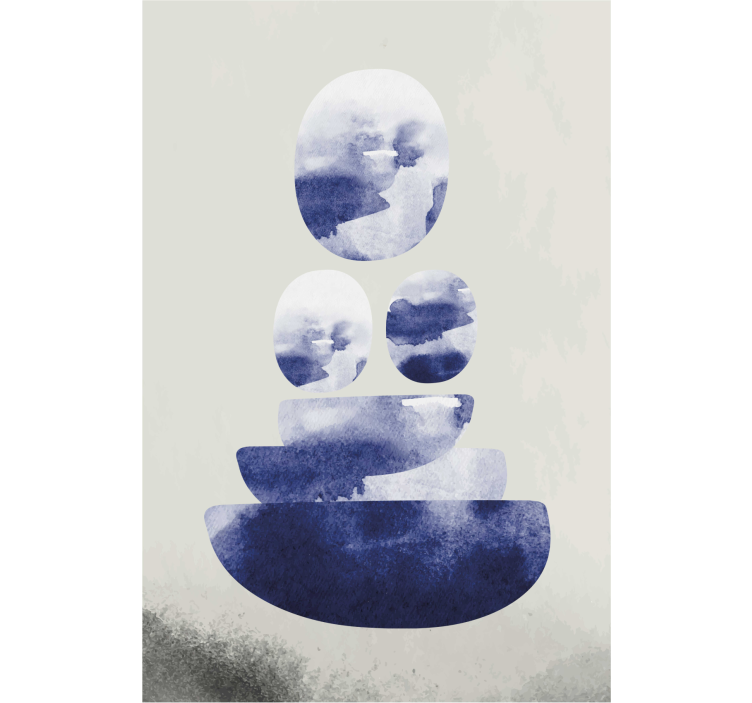 Estor enrollable salón forma azul - TenVinilo