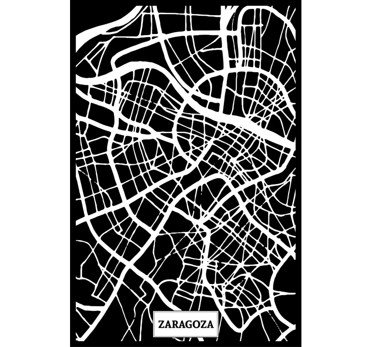 Estor enrollable salón mapa topográfico zaragoza - TenVinilo