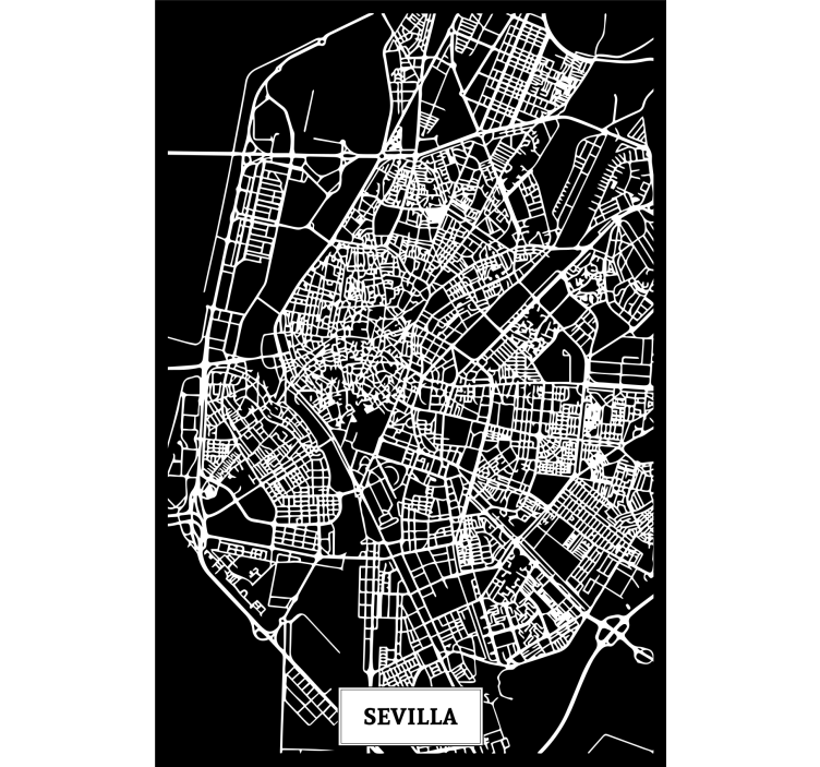 Estor enrollable salón mapa topográfico sevilla - TenVinilo