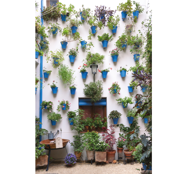 Estor enrollable salón patio andaluz - TenVinilo