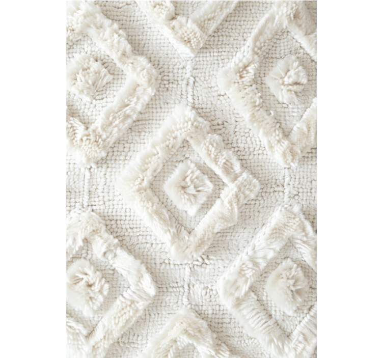 Estor enrollable blanco patrón de diamantes - TenVinilo