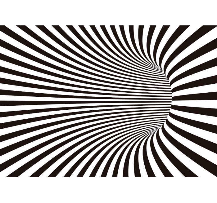 Estor enrollable negro túnel 3d en blanco y negro - TenVinilo