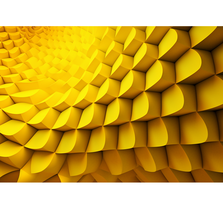 Estor enrollable amarillo geometría futurista - TenVinilo