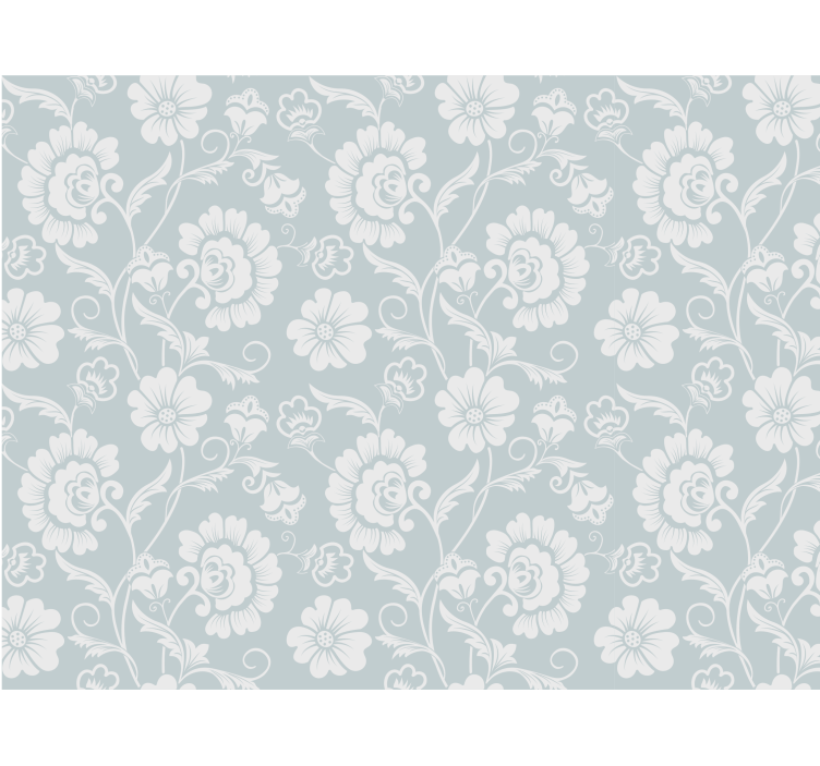 Estor enrollable gris patrón floral elegante - TenVinilo